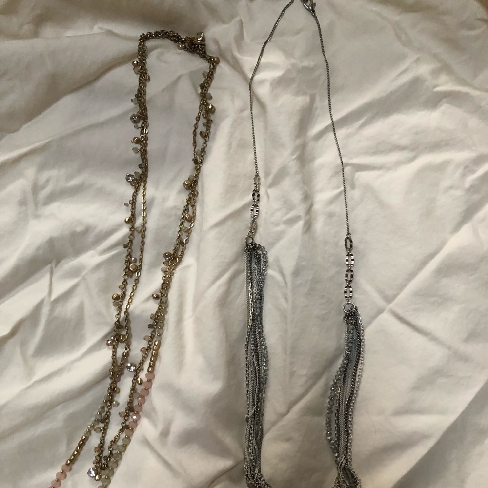 2 loft long chain necklaces